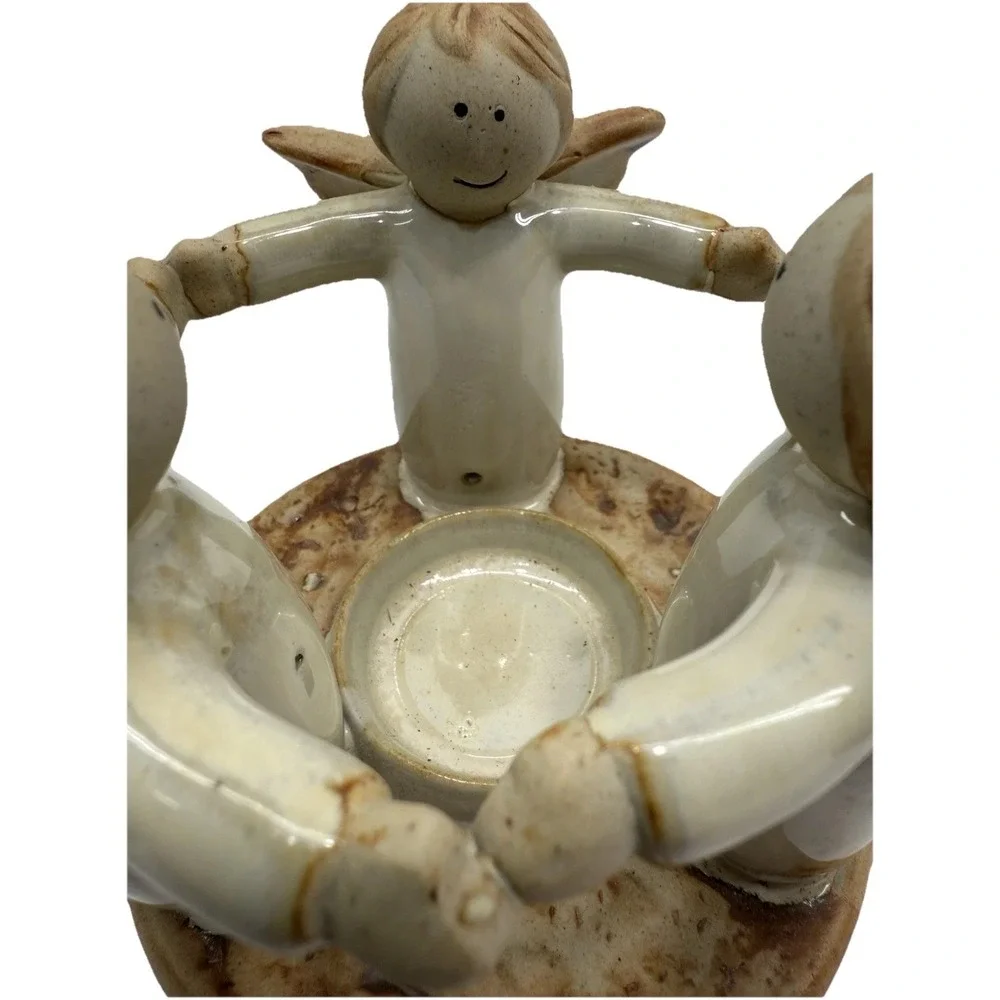 Christmas Three Angels Holding Hands Candle Tea Lite‎ Holder By TII Productions